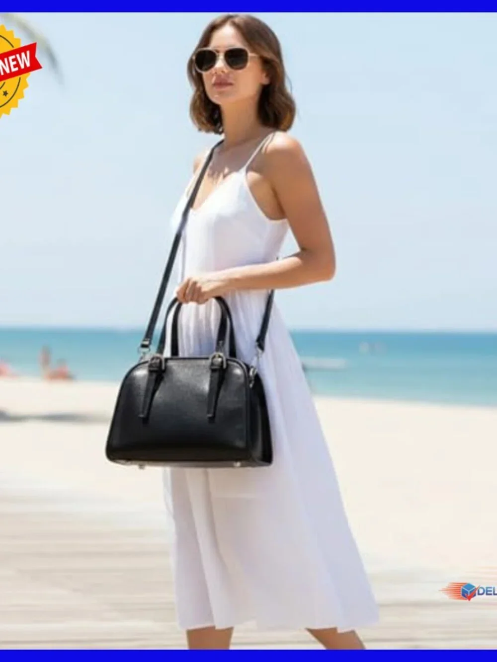 Genuine Leather Hobo Satchel Crossbody Bag Adjustable Strap Waterproof